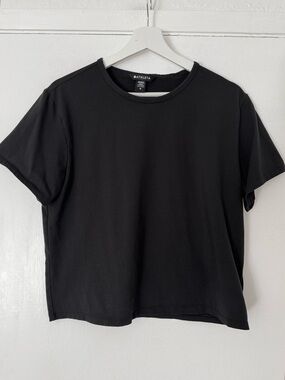 Athleta Black Boxy Crewneck Short Sleeve Tee